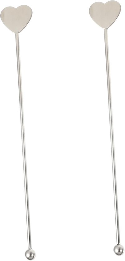 2stuks Rvs Cocktail Roerstaafjes Creatieve Mixers Voor Wijn Sap Lichtgewicht Compact Voor Thuis Restaurant Bar Eenvoudig Te Reinigen Herbruikbaar