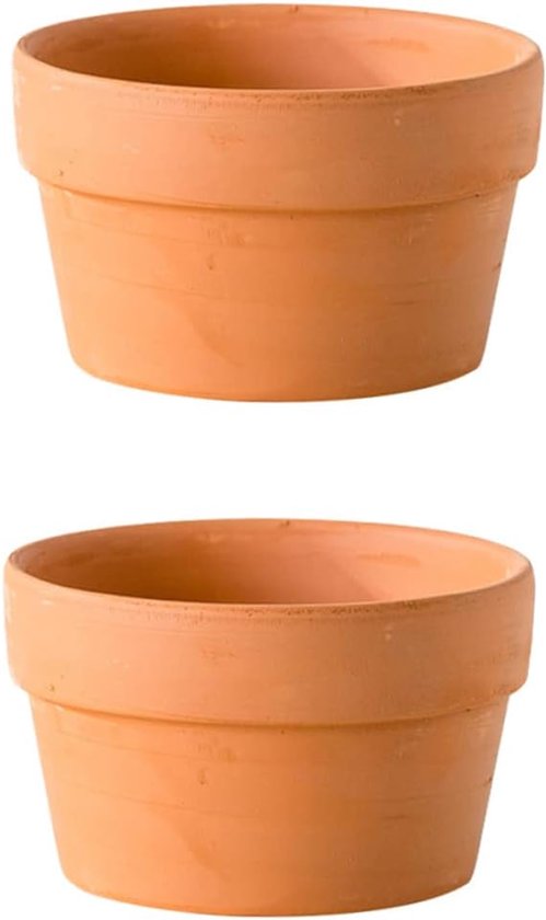 2stuks Terracotta Cactus Pot Van Bloempot Met Drainagegat Voor Succulenten Bonsai Creatieve Aardewerken Plantenbak Voor Thuis Kantoor Decoratie