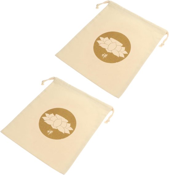 2stuks Zen Meditatie Geluid Kom Tas Katoenen Opbergtas Met Trekkoord Voor Meditatiekussen Duurzaam Praktisch Voor Reizen Buitenactiviteiten