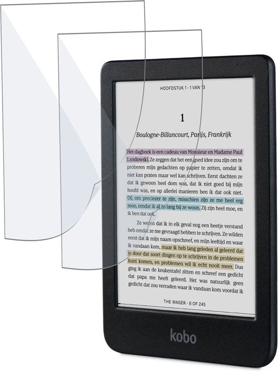 2x Geschikt voor Kobo Clara Colour / BW - Screenprotector - Beschermglas Folie van 4Smarts