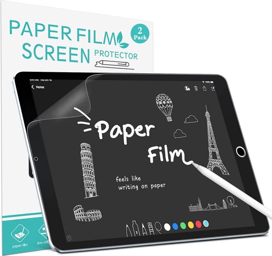 2x Paperlike Screenprotector voor iPad 10.2 inch (7e, 8e, 9e Gen) - Matte Beschermfolie voor Tekenen & Notities van Merkloos