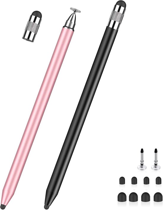 3-in-1 Tabletpen Set met Rubberpunt, Schijfpunt en 2 Zuignapdoppen