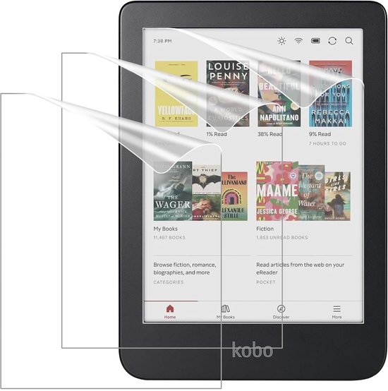 3 Pack Anti-Glare Screen Protector voor 6" E-Reader | Krasbestendig, Matte Film, Bubble-Free, Bescherming voor Kobo Clara 2024/2022