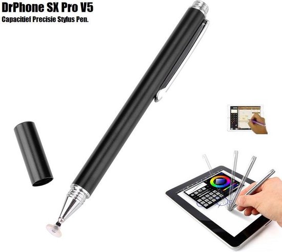 3-Pack DrPhone - SX Pro V5 Premium Stylus Pen Precisie Disc Capacitief - Zwart