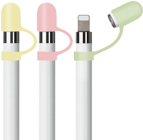 3 Stuks Anti-Slip Silicone Caps voor Apple Pencil 1e Generatie