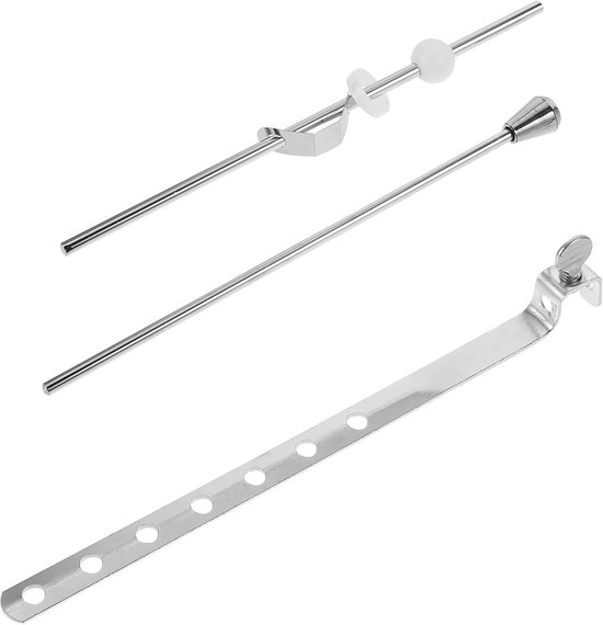 3 Stuks Badkamer Wastafel Afvoer Reparatie Staaf Afvoer Onderdelen Voor Badkamergootsteen Reparatieset Voor Trekstang Voor Gootsteenafvoer Verlengstuk Voor Gootsteenafvoer Silver