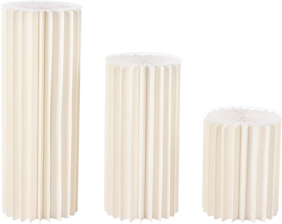 3 stuks bruiloft tafelopzetstukken kartonnen vazen, opvouwbaar karton centerpiece display, bloementafelcilinder, tafelopzetstuk, bloemenstandaard, display voor housewarmingen, jubilea, verjaardagen,
