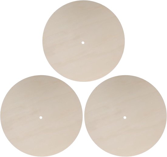 3 Stuks Delige DIY Houten Wijzerplaat Onbewerkt Rond Houten Oppervlak Duurzaam Eenvoudig Te Monteren voor Schilderen Sublimatie Creatieve Klokken Maken