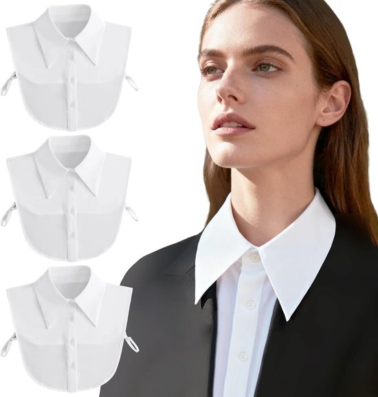 3 Stuks Nep Kraag Afneembare Half Shirt Vrouwen Half Shirt Vrouwen Nep Kraag Afneembare Blouse Valse Blouse Top
