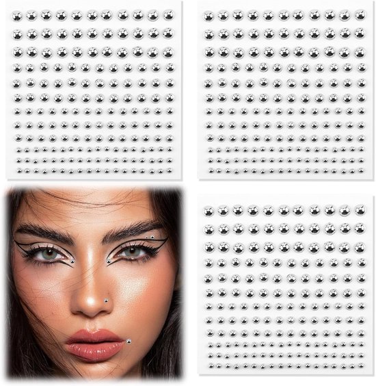 3 valse lippiercings, valse kogel, lippiercing, valse neuspiercing, zelfklevend, wenkbrauwpiercing, punk, valse lippen, studs, ballen, zilver, niet penetrerend om op de sticker te plakken