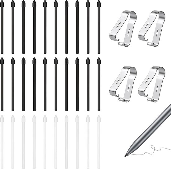 30 Stuk S Pen Reservepunten, S Pen Tips met Installatietool voor Galaxy Note 10/10 Plus/ 20/20 UItra/ TabS6/ S6 Lite/ S7/ S7 Plus/ S8/ S8 UItra/ S8Plus/ S21ultra/ S22ultra/ S23ultra