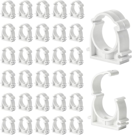 30 stuks buisklemmen 32 mm, kunststof bevestigingsklem