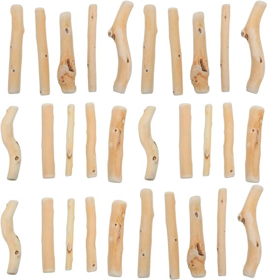 30 Stuks Driftwood voor Creatieve Projecten Diameter Natuurlijke Houtstokken voor DIY Wanddekor Rustiek Houtmateriaal voor Fotoaccessoires Thuissieraden