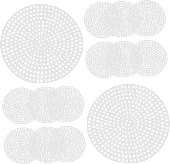 30 Stuks kruissteek mazen Gaas naaien circulaire cirkel planken mesh canvas rond quiltend rondes snijbaar borduurraster herbruikbaar vorm mesh mat vormen netto stof maken
