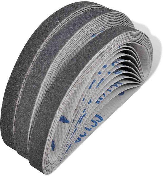 30 stuks schuurbanden 10x330 mm voor perslucht bandschuurmachine, vervangende schuurbanden set 60, 80, 120 korrel