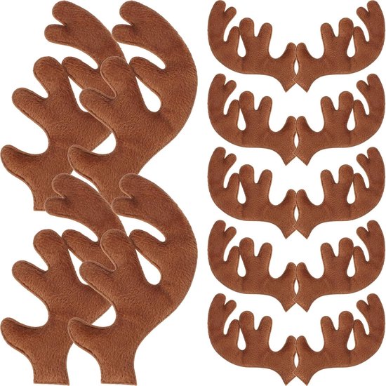 30 Stuks Stoffen Hertenhoorns DIY Hoofddeksel Accessoires Zachte Kerstversiering voor Dames Haarbanden Feestelijke Naaiaccessoires voor Warme Sfeer Creatieve Decoratie