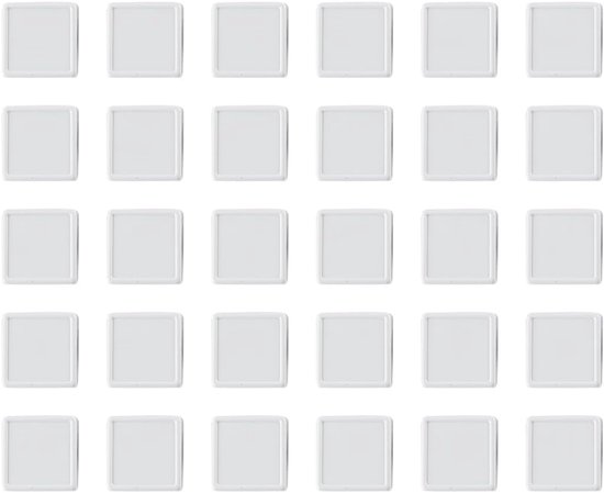 30 stuks witte edelsteen displaydoos, vierkante edelsteendoos, voor edelstenen, sieraden, kristaldiamantaccessoires display