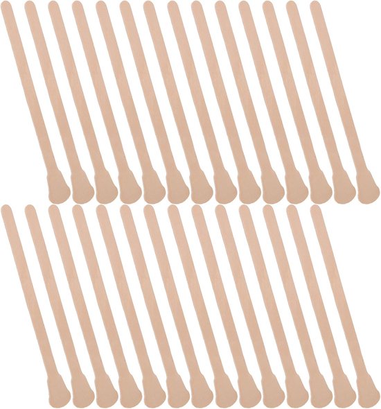 300 Stuks Houten Verf Roerstokjes Dubbelzijdig Duurzaam Pigmentmengstaafje voor Epoxy Acrylverf Mixen Kunst Hobby Gebruik