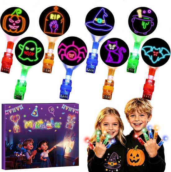 36 Stuks Halloween LED Vingerlampjes, Projector Speelgoed Kind
