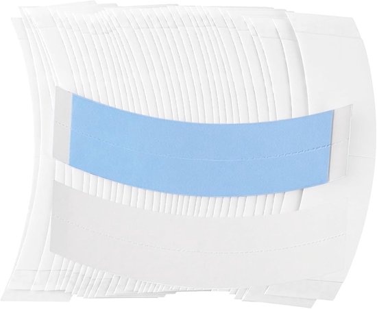 36 stuks pruikenlijm, dubbelzijdige waterdichte pruikband, extra sterk, tape extensions lijm voor kanten pruiken en toupets, pruik lijm tape plakstrips, pruikenaccessoires, blauw