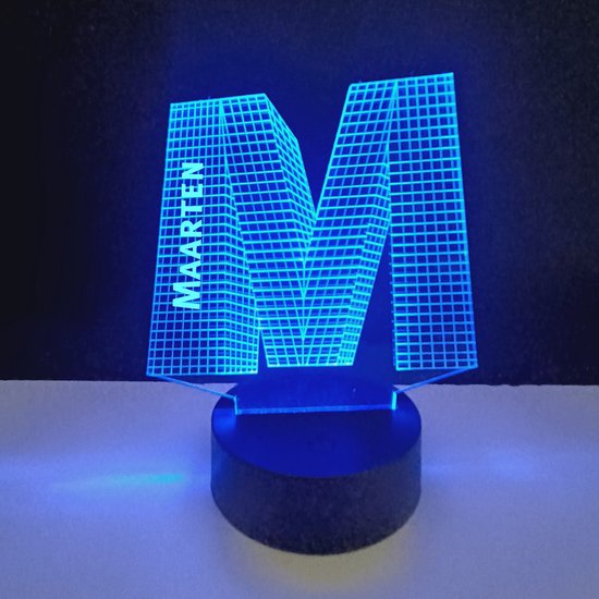 3D LED Lamp - Letter Met Naam - Maarten van Ghebay