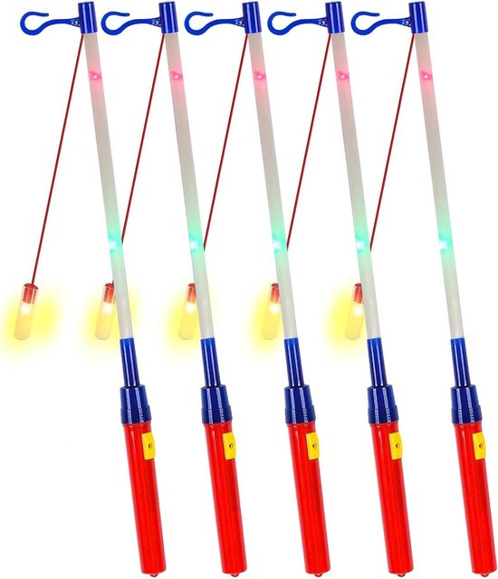 4 LED-lantaarnstokjes 40 cm - elektrisch - voor Sint Maarten - kinderlantaarns - lampionoptochten - Halloween-stijl . van Merkloos