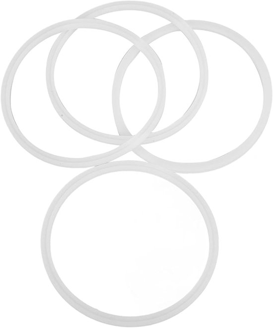 4 Stuks Afsluitring Vervanging Luchtdicht Sealer Dop Modern Ringen Deksel Isoleren Geïsoleerd Zeehonden Beschermer Accessoires Water Silicagel Wit