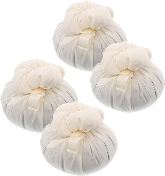 4 Stuks Alsem Massagehamerpakket Massage-Ontspanningsmassage Hoofdmassage Kompresbal Moxa-Spiermassage Kruidenmassageballen Spierontspanningsballen Massagestokjes