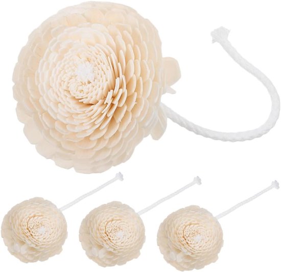 4 Stuks Aromatherapie Diffuser met Natuurlijke Cotton Rope Duurzame Essentiële voor Slaapkamer Woonkamer Kantoor