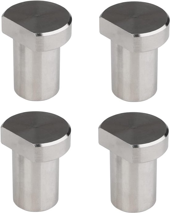 4 stuks bench dog bankhaken 20 mm, aluminiumlegering bankstops bank-hondenklem voor T-track, houtbewerkingstafel, werkbank, gereedschap, schaafbank, accessoires voor 20 mm hondengat, zilver
