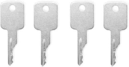 4 stuks D250 startsleutels, compatibel met Bobcat, Case, Witch Grove, Terex graafmachines, heftrucks en wegwalsen.