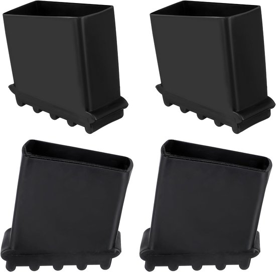 4 Stuks Delige Antislip Rubberen Laddervoeten Beschermhoezen met Visgraatpatroon Duurzame Ladder Pootbeschermers voor Stabiliteit Veiligheid Bij Gebruik Geschikt voor Werkladders