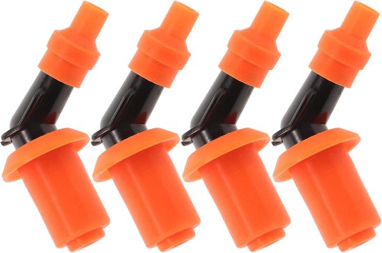 4 Stuks Delige Bougiekappen met Knik Waterdichte Bougiedoppen voor Motor Scooter Atv Sterke Ontstekingsbescherming Brandstofefficiëntie voor Offroad Voertuigen Generatoren