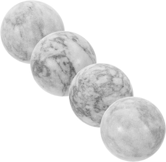 4 Stuks Delige Decoratieve Marmeren Look Stenen Ballen Natuurlijke Patroon Sferen voor Kommen Vazen Tafeldecoratie Multifunctionele Vuller voor Moderne Landelijke Woonstijlen
