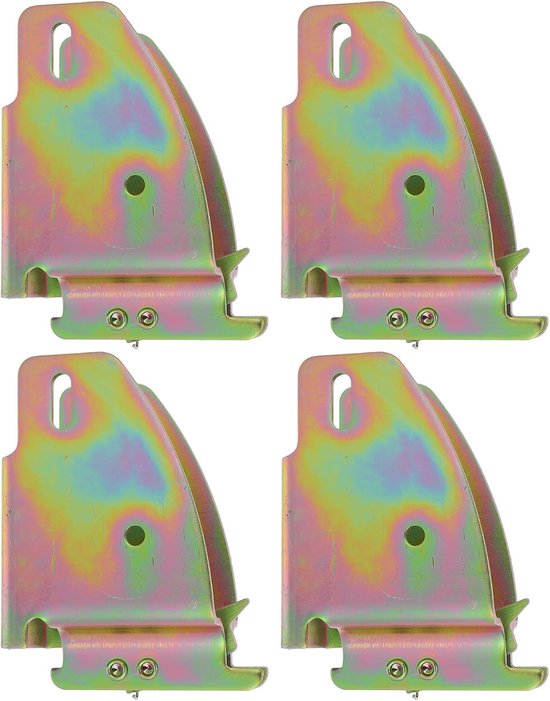 4 Stuks Delige E-track Houtbalk Eindfittingen Zware Stalen Draagbeugels voor Houtbescherming Ladingbeveiliging Duurzame Ondersteuning Bij Trailers Logistieke Constructies
