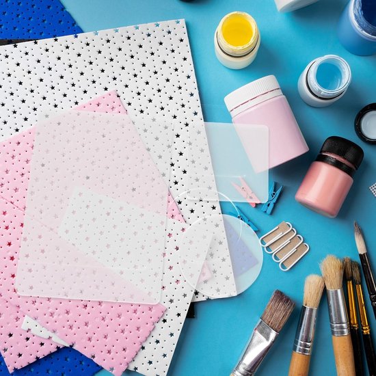 4 Stuks Delige Herbruikbare Gel Printplaat Transparant voor Jongen Meisje Geschikt voor Knutselen Kaarten Scrapbooking Monoprinting Creatief Gebruik Thuis School