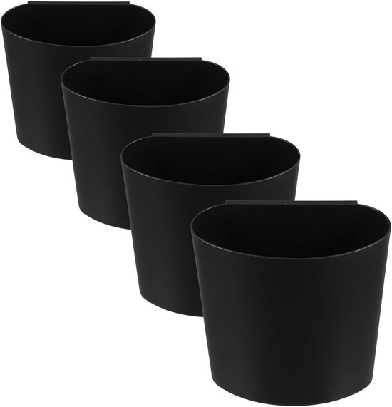 4 Stuks Delige Kleine Hangmanden van Stevig Plastic Multifunctionele Opbergmanden voor Trolley Badkamer Draagbare Hangende Bakken voor Cosmetica Kantoor Thuisorganisatie
