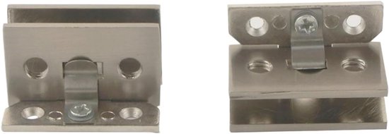 4 stuks deurscharnieren voor wand tot glas van zinklegering voor kastscharnieren van 5-8 mm voor douche en badkamer