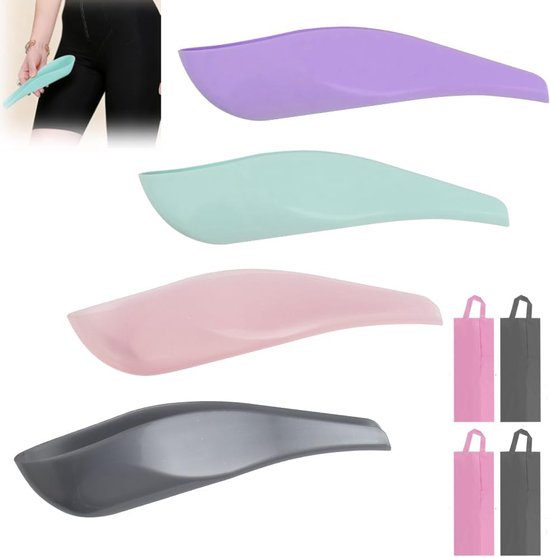 4 stuks draagbare urinoir voor vrouwen, plashulp voor vrouwen met 4 opbergzakken, herbruikbaar urinoir, compacte pee-trechter voor outdoor, reizen en kamperen