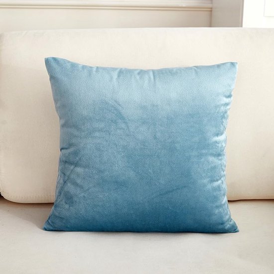 4 stuks eenvoudige sofa fluwelen kussensloop groene print, kleurrijke kussensloop, verlicht je slaapkamer landschap 15,7x15,7 inch (blauwgrijs