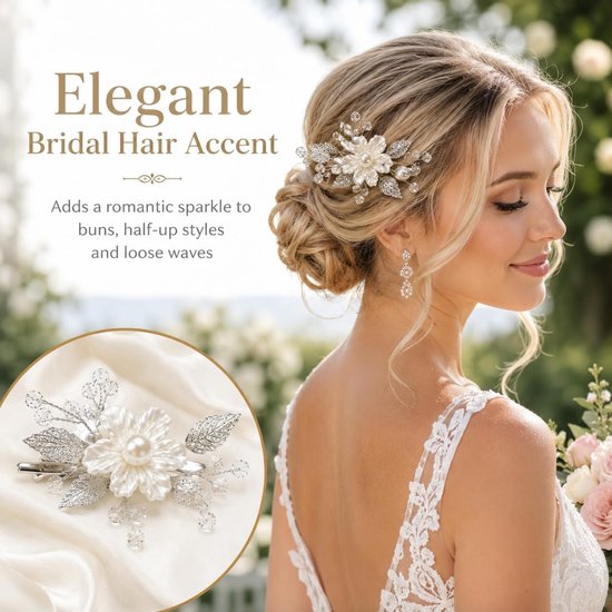 4 Stuks Haarspelden Bruid Bloemen Haaraccessoires Haarclip Bruiloft