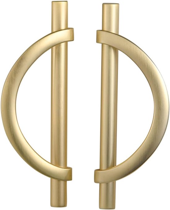 4 stuks halfronde meubelgrepen, zinklegering, ladegrepen, schoenenkast, gatafstand 96 mm, goud