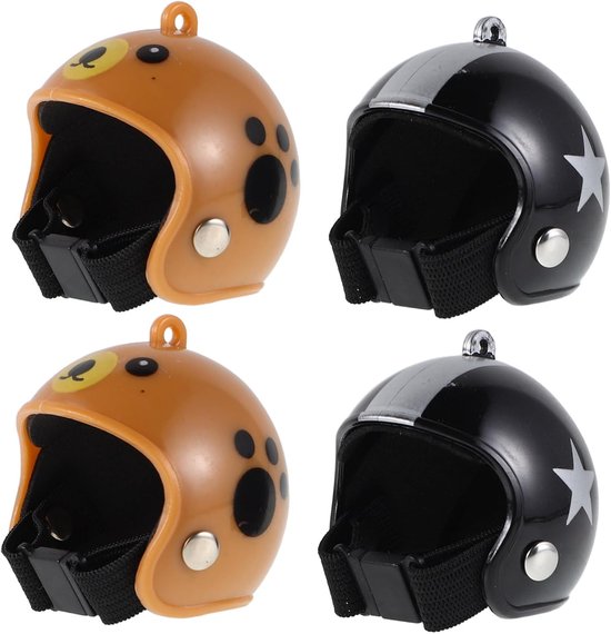 4 Stuks Hens Hoedjes Veiligheidshelmen Kippen Verstelbare Dierenaccessoires Kleine Huisdieren Bescherming tegen Geschikt Papegaaien Vogels Assortiment Kleuren