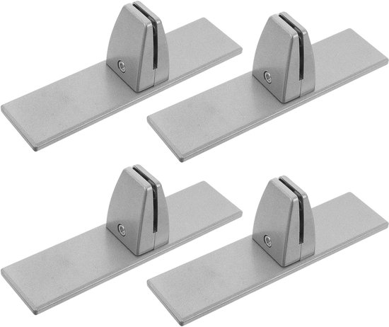 4 stuks metalen glasklemmen, bureauklem voor privacyschermen, bureauwandbevestigingsclips voor scheidingswanden
