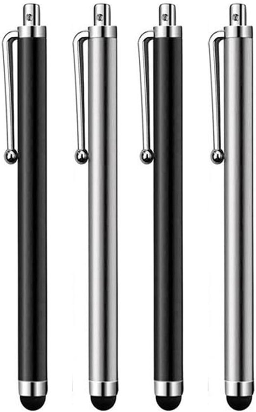 4 stuks metalen styluspen set voor touchscreen, telefoon, tablet en schrijven