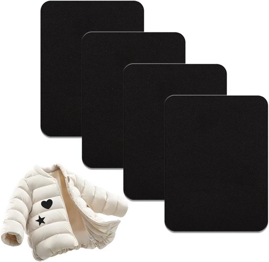 4 stuks reparatiepleisters voor dekbedden, patchset, zelfklevend, zacht, waterdicht, scheurvast, van nylonweefsel, voor bevestiging van gaten in kleding en slaapzakken