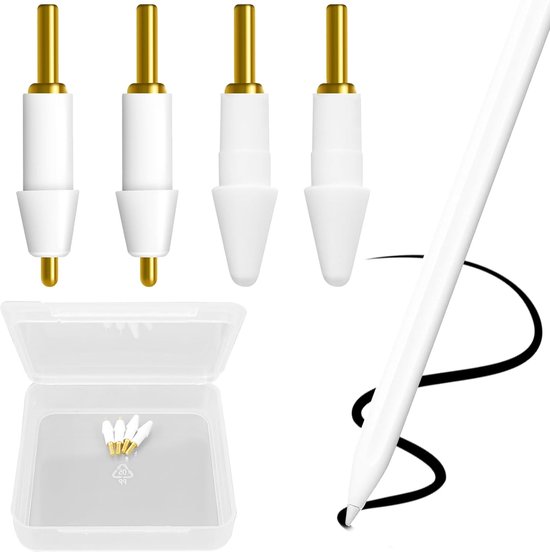 4 stuks reservepunten compatibel met Xiaomi Pad 6 11 inch stylus tip, reserve tip, touch tips nibs, stylus tip compatibel, voor Xiaomi Pad 6 11 inch stylus tip, controle, schermvriendelijk