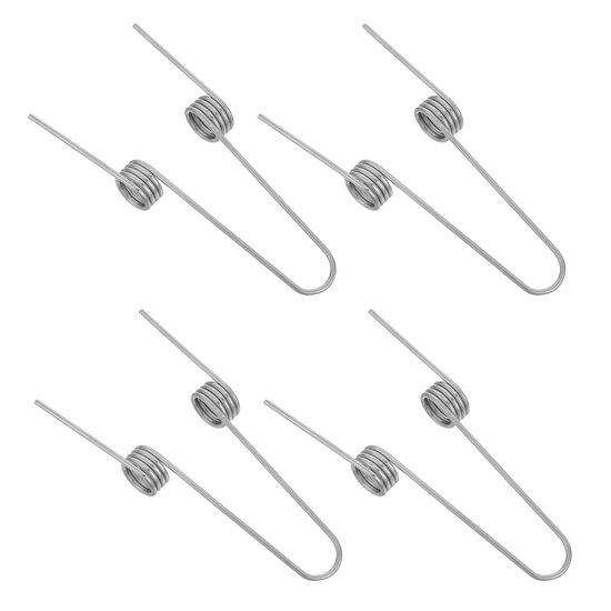 4 Stuks Rvs Torsieveer voor Vuilnisbak Dubbele Spiralen Veer voor Druksluiting DIY Reparatie Universele Vervangingsveer voor Afvalbakken