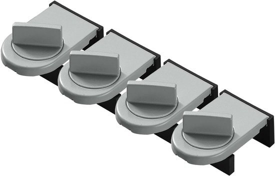 4 Stuks Schuifraam Lock Stopper voor Slaapkamer, Zilver 4x6x2.2cm