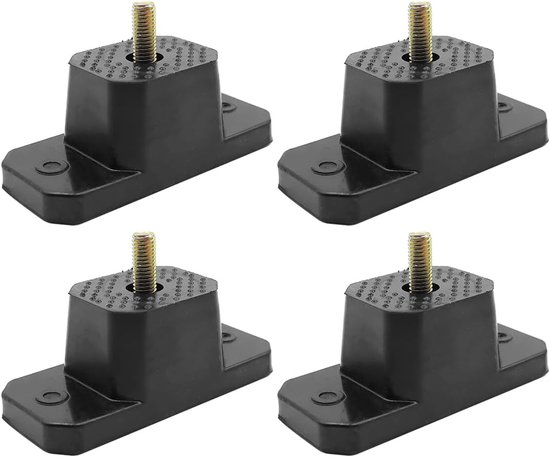 4 stuks trillingsdempers, airconditioning, rubberen demper, rubberen lagers, airconditioning, schokdemper, voor binnen- en buitengebruik, zwart